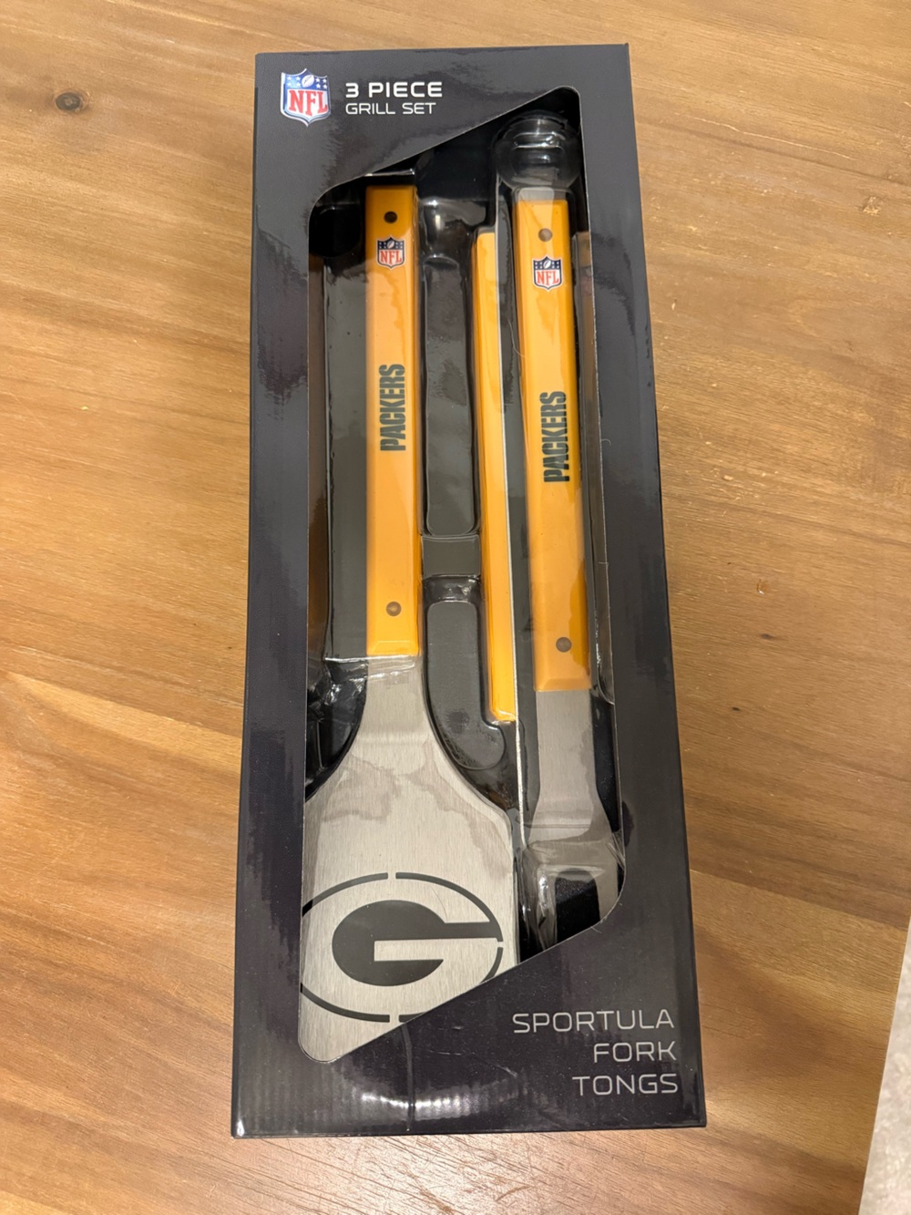 NFL Green Bay Packers Yellow 3-Piece Tailgate Grill Set